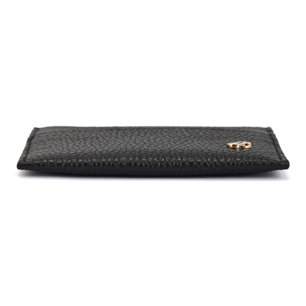 CHANEL 26S CC Logo Grained Calfskin Card Holder in Black - AP5263