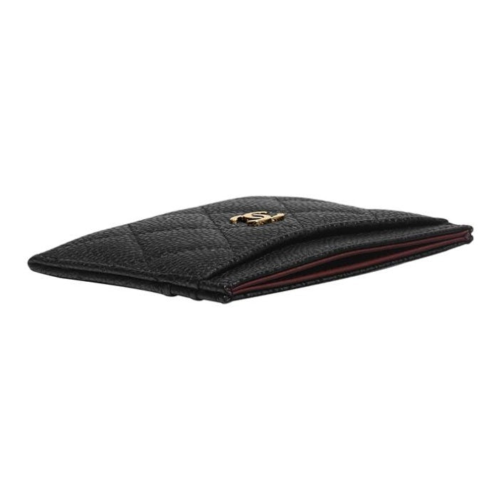 CHANEL Quilted Caviar Leather Double-Sided Card Holder in Black - AP0213