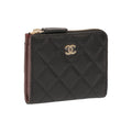CHANEL 26P Small Quilted Grained Calfskin Wallet, Black, AP3999