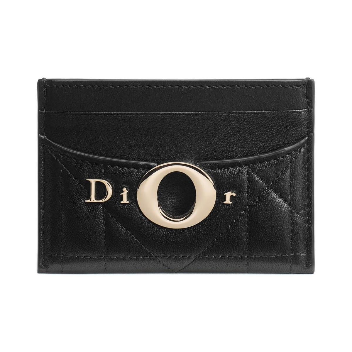 DIOR S2704 Freesia Milly-La-Forêt Sheepskin Card Holder, Black