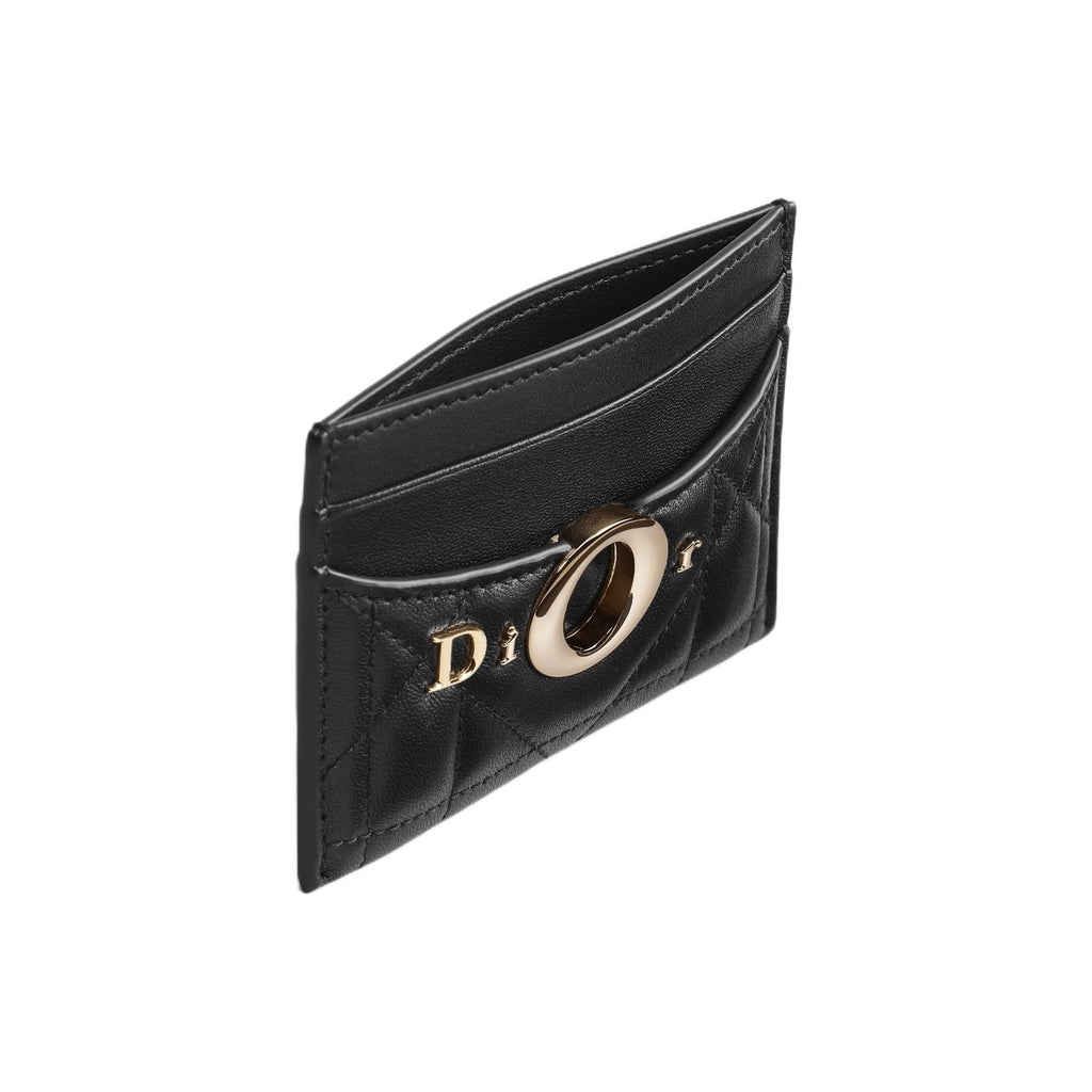 DIOR S2704 Freesia Milly-La-Forêt Sheepskin Card Holder, Black