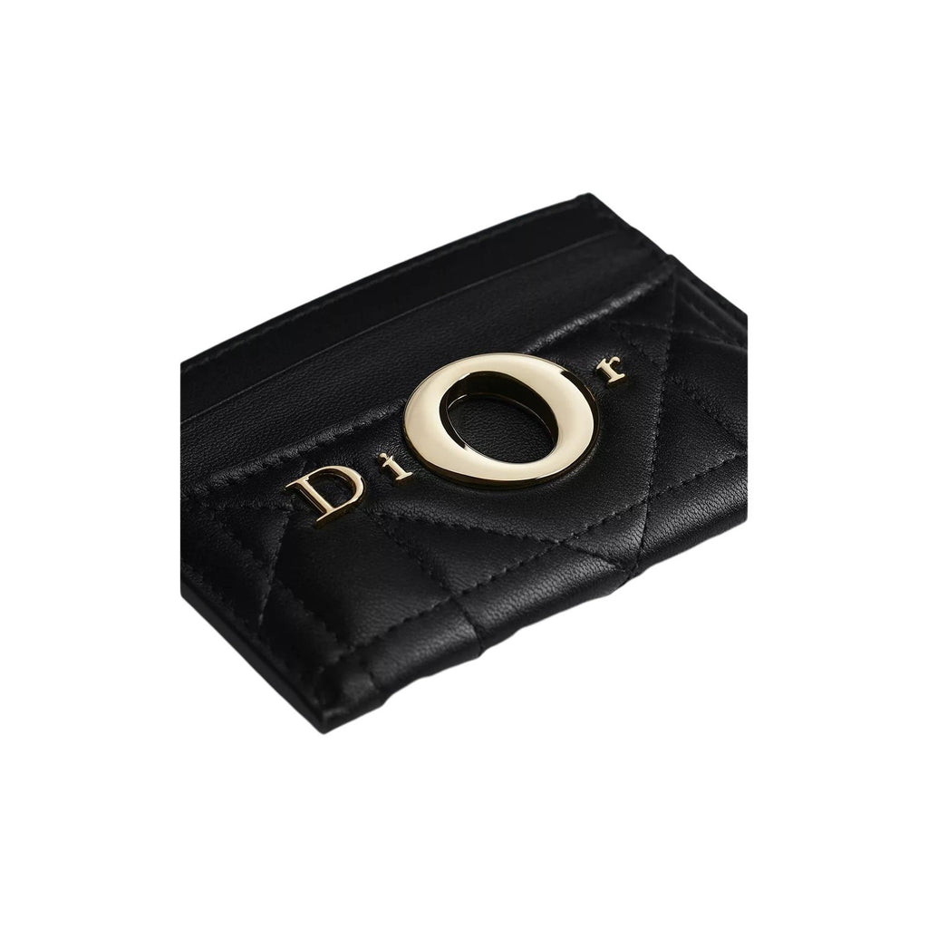 DIOR S2704 Freesia Milly-La-Forêt Sheepskin Card Holder, Black