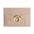 DIOR S2704 Freesia Milly-La-Forêt Sheepskin Card Holder, Dark Beige