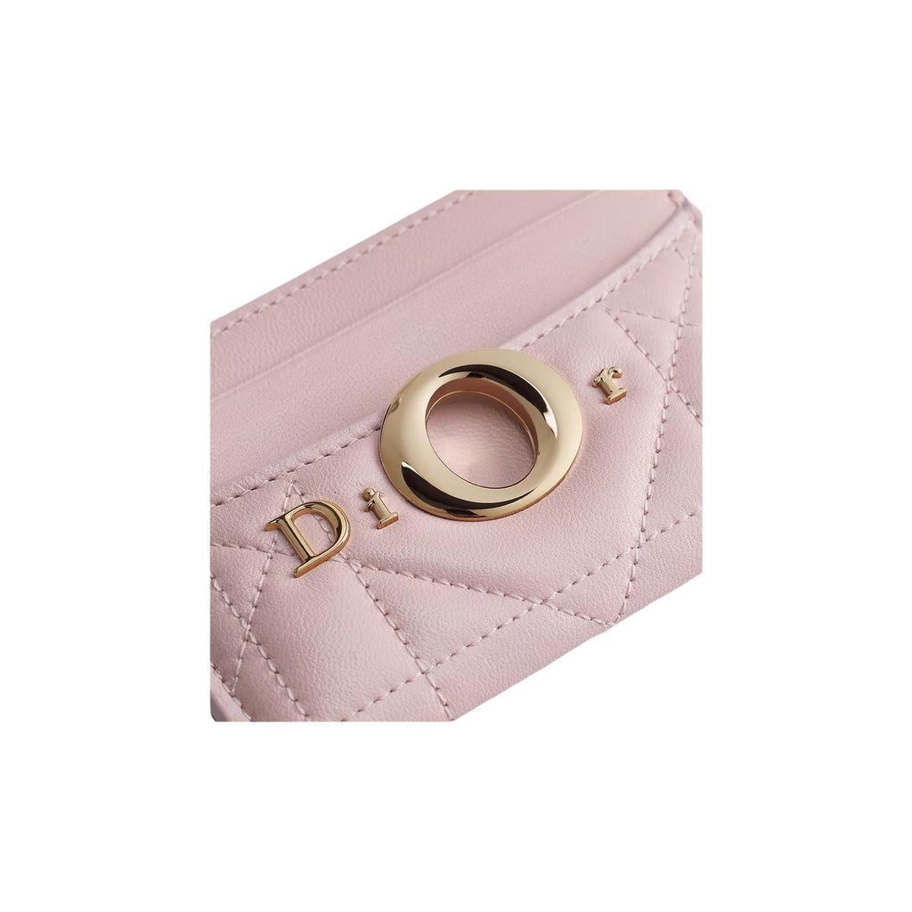 DIOR S2704 Freesia Milly-La-Forêt Sheepskin Card Holder, Pink