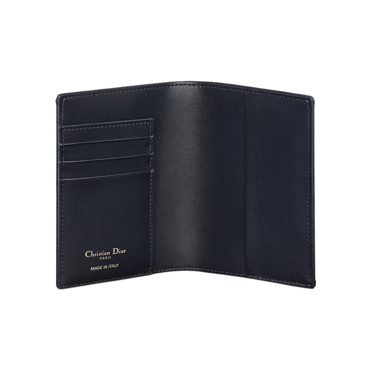 DIOR S2353 30 Montaigne Oblique Cotton and Cowhide Passport Holder, Blue