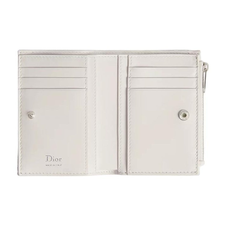 DIOR S2503 Dahlia Oblique Bow Cotton Jacquard Wallet