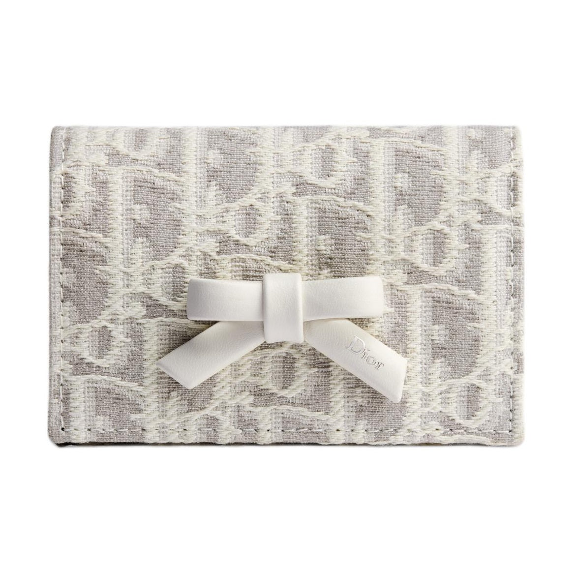 DIOR S2508 Oblique Promenade Glycine Wallet, Cream and Gray