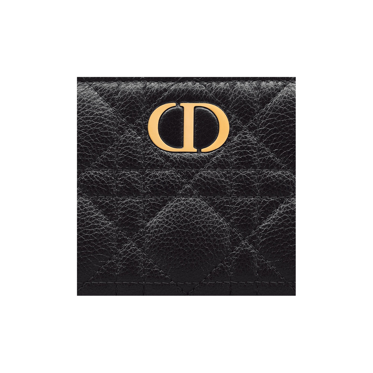 DIOR S5173 Caro Cannage Calfskin Wallet, Black
