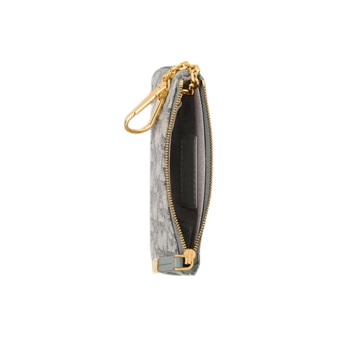 DIOR Travel Signature Print Cotton Key Pouch in Gray - S2177