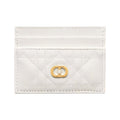 DIOR Jolie Cannage Sheepskin Card Holder in White - S3103