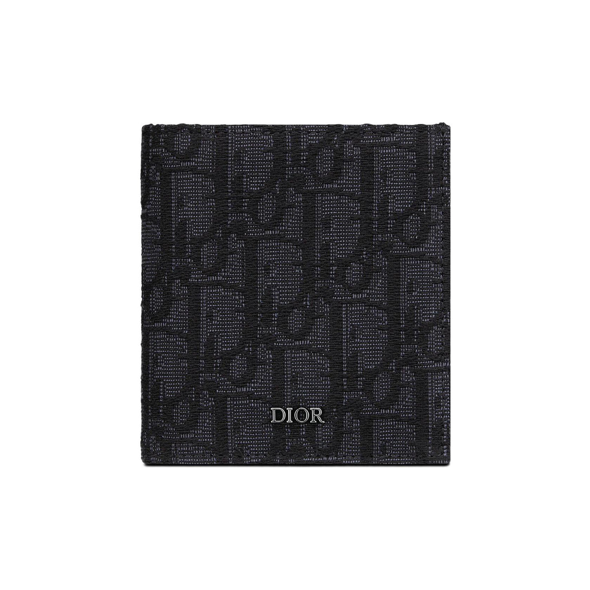 DIOR Oblique Jacquard Vertical Bifold Wallet in Black - H072