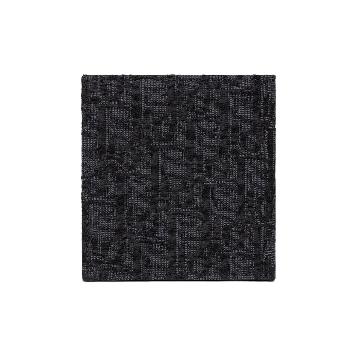 DIOR Oblique Jacquard Vertical Bifold Wallet in Black - H072