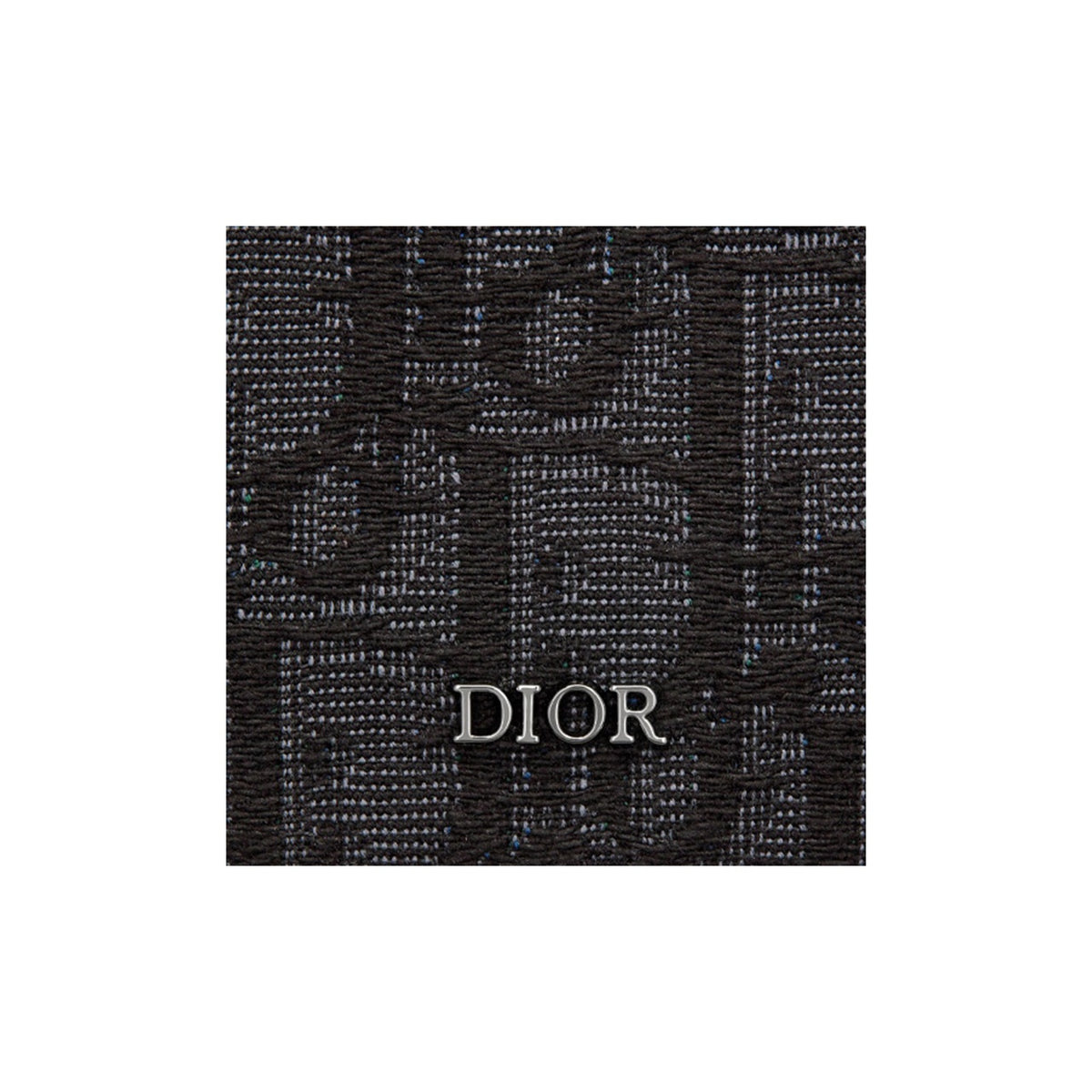 DIOR Oblique Jacquard Vertical Bifold Wallet in Black - H072