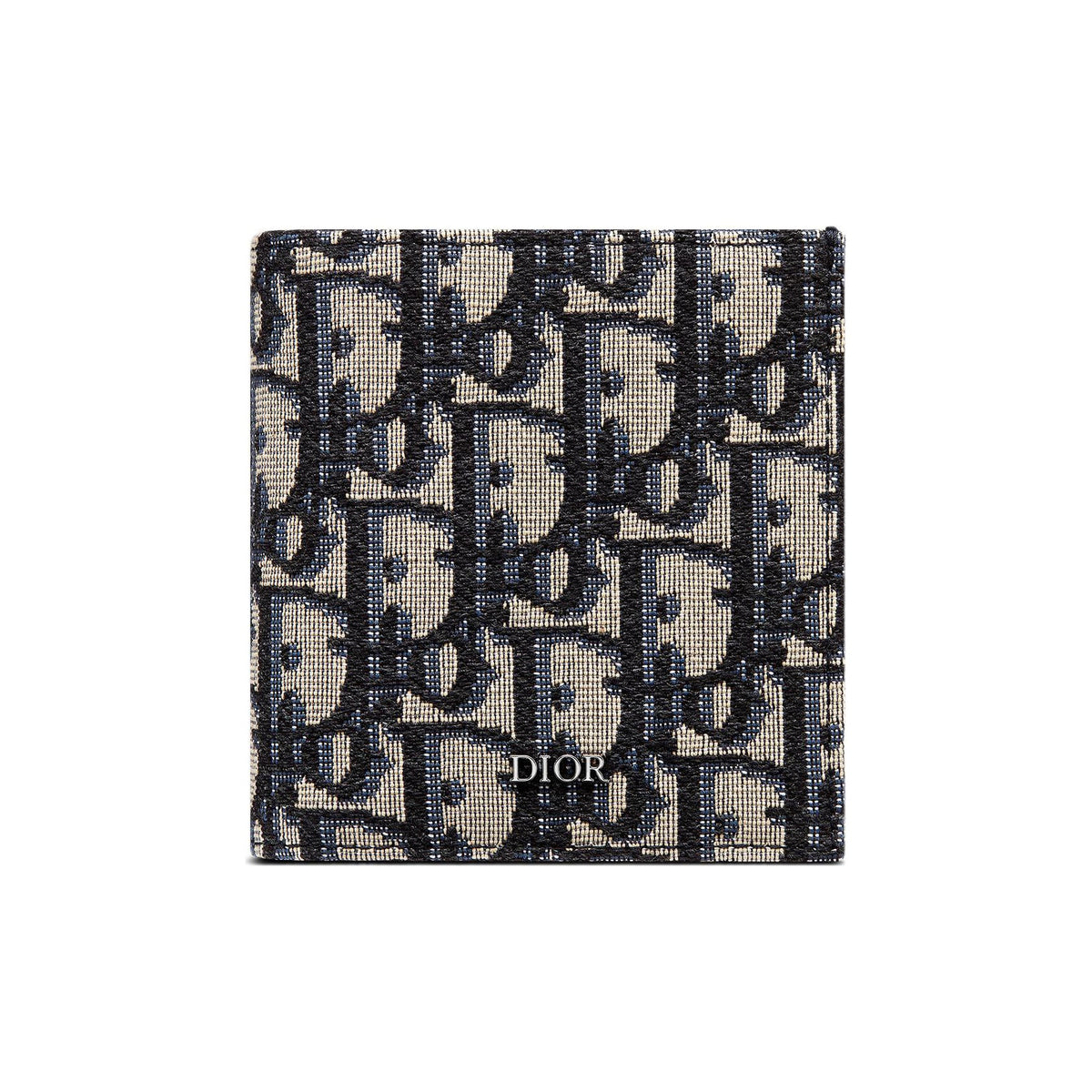 DIOR Oblique Jacquard Vertical Wallet in Beige and Black - H072