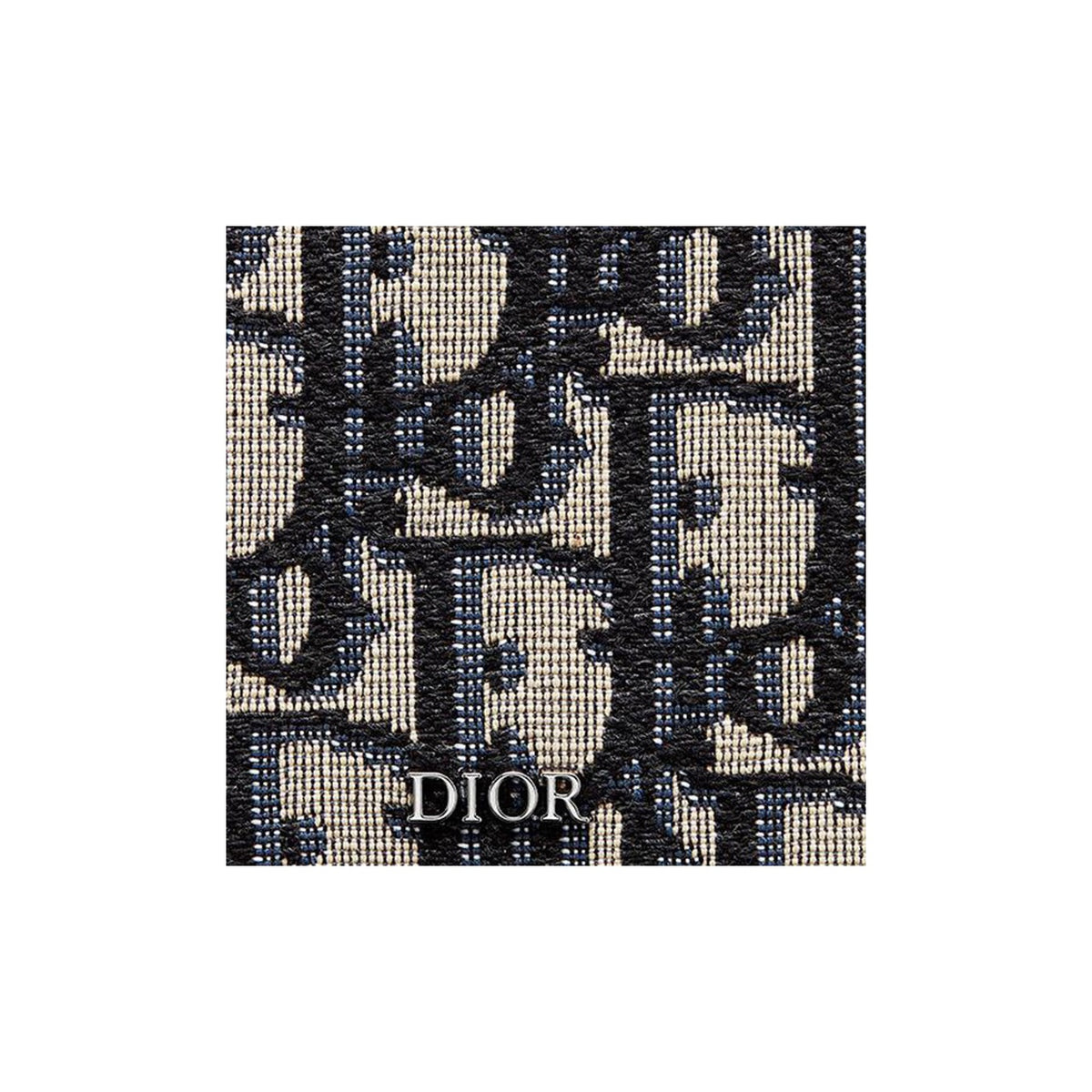 DIOR Oblique Jacquard Vertical Wallet in Beige and Black - H072