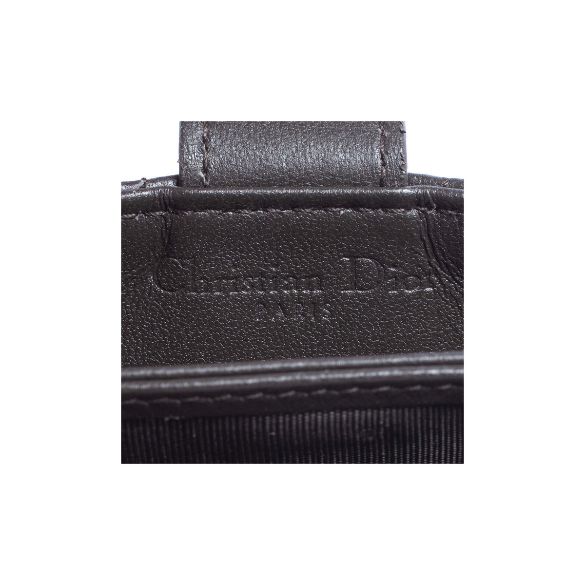DIOR Lady Dior Cannage Sheepskin Card Holder in Black - S0074