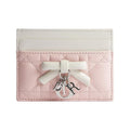 DIOR Lady Dior Freesia Cannage Sheepskin Card Holder - Soft Pink & Cream White - S2604