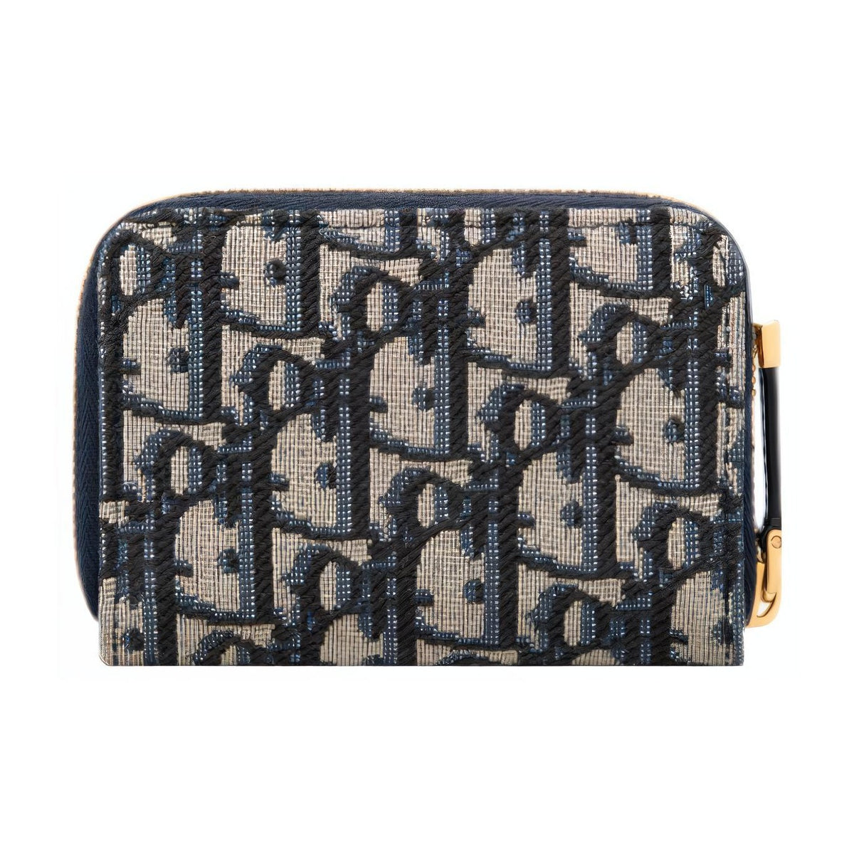 DIOR 30 Montaigne Small Embroidered Fabric Zip Coin and Card Wallet - Blue - S2155