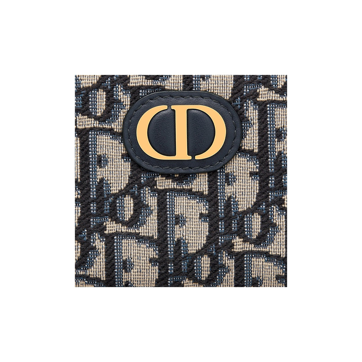 DIOR 30 Montaigne Small Embroidered Fabric Zip Coin and Card Wallet - Blue - S2155