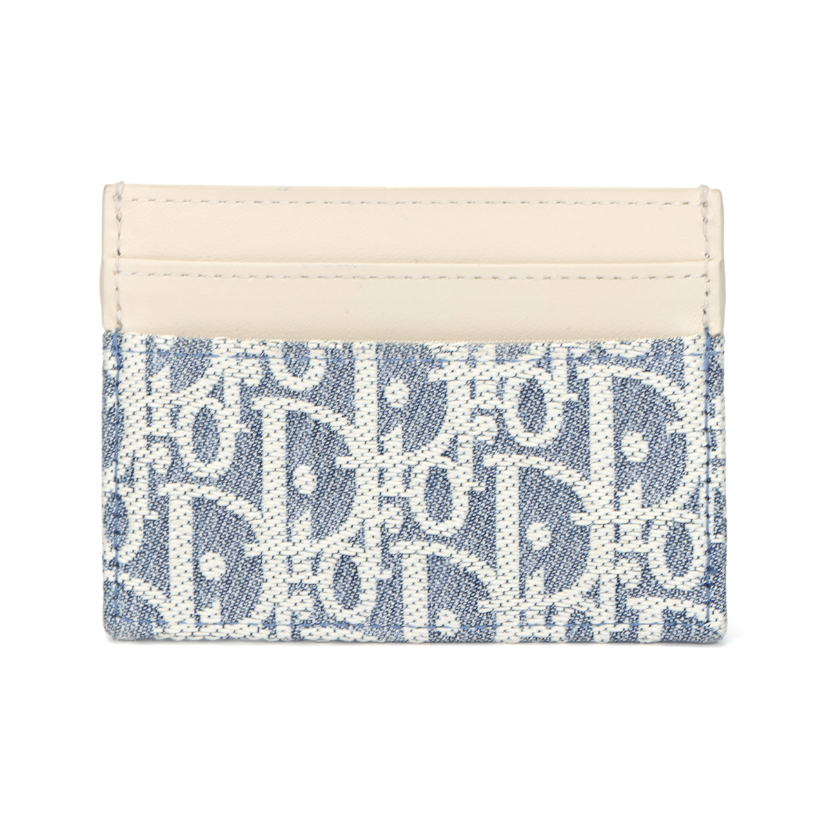 DIOR 30 Montaigne Oblique Fabric Card Holder with CD Logo - Blue - S2152
