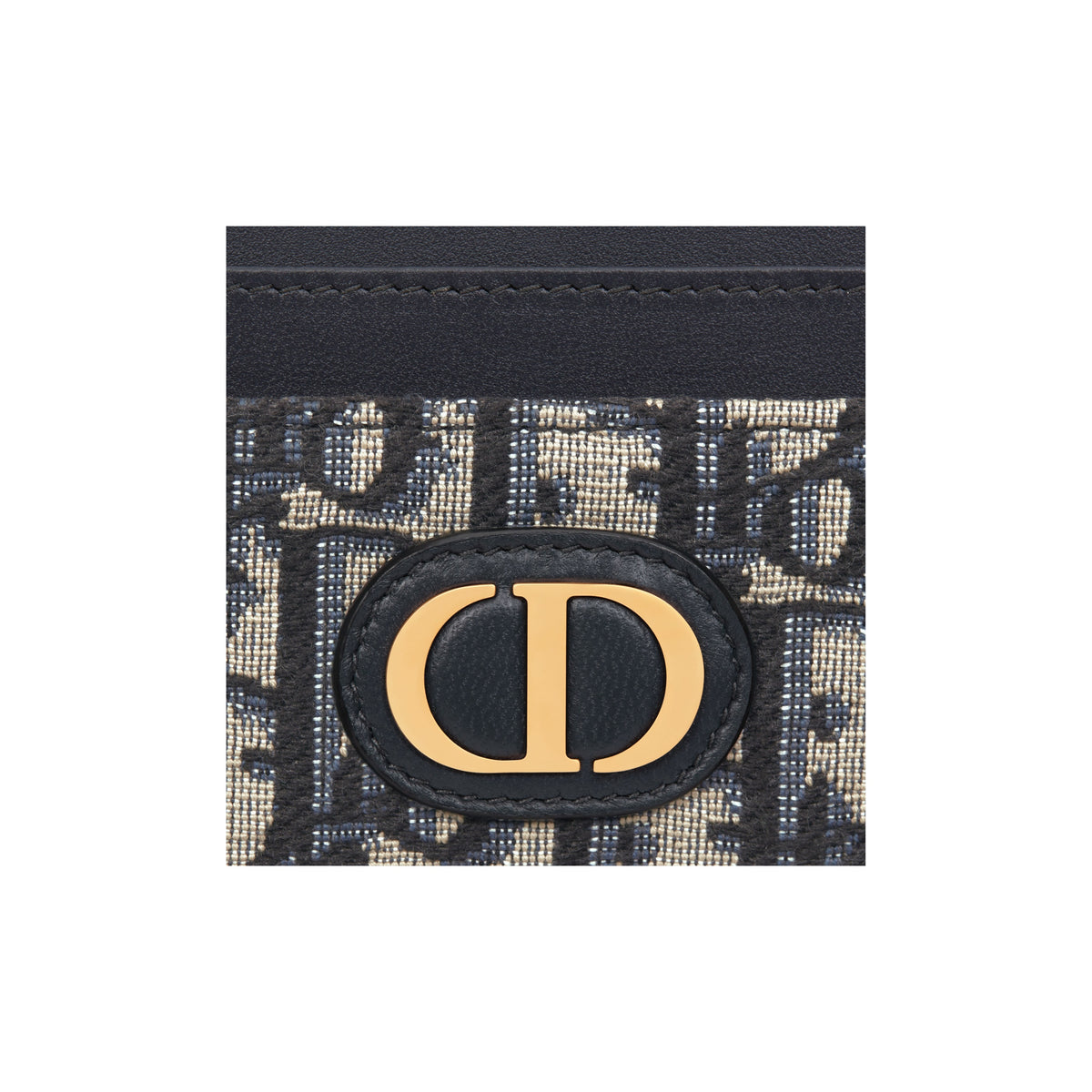 DIOR 30 Montaigne Oblique Fabric Card Holder with CD Logo - Blue