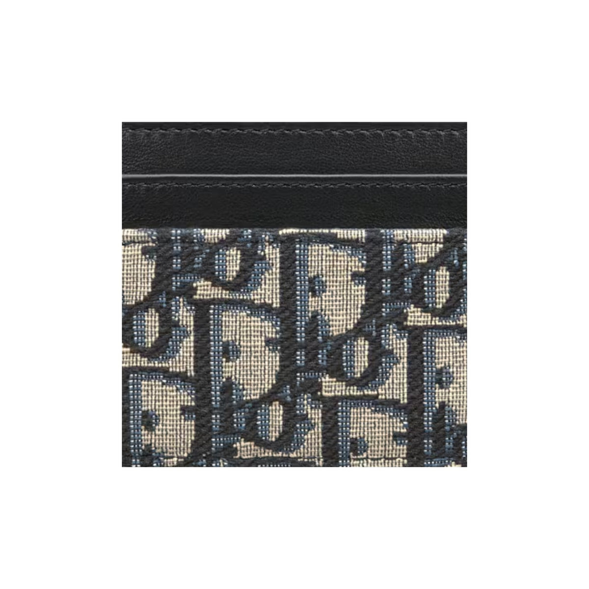 DIOR 30 Montaigne Oblique Fabric Card Holder with CD Logo - Blue