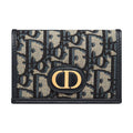 DIOR 30 Montaigne Letter-Print Jacquard Wallet - Blue - S2300