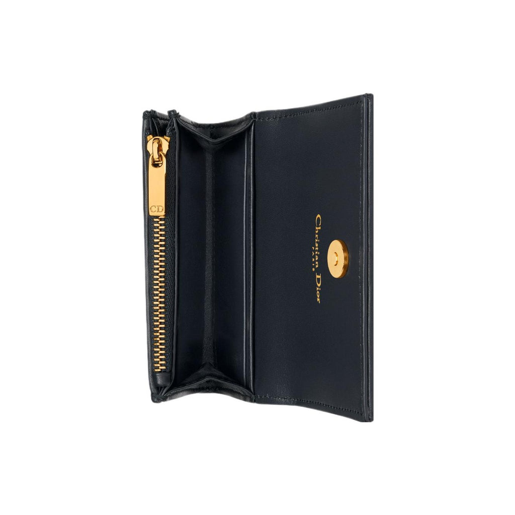 DIOR 30 Montaigne Letter-Print Jacquard Wallet - Blue - S2300