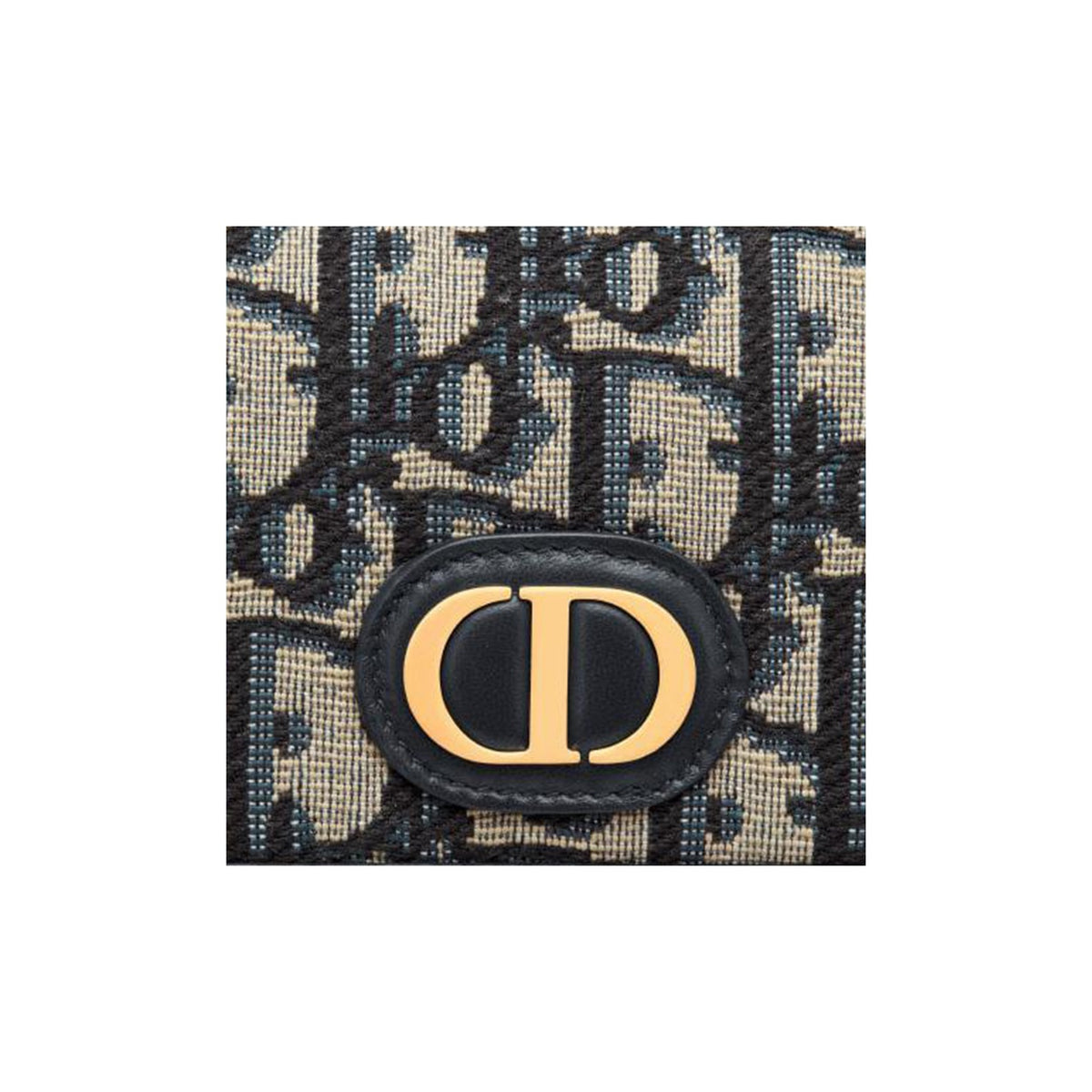 DIOR 30 Montaigne Letter-Print Jacquard Wallet - Blue - S2300