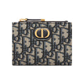 DIOR 30 Montaigne Oblique Jacquard Zip Card Wallet - Blue - S2197