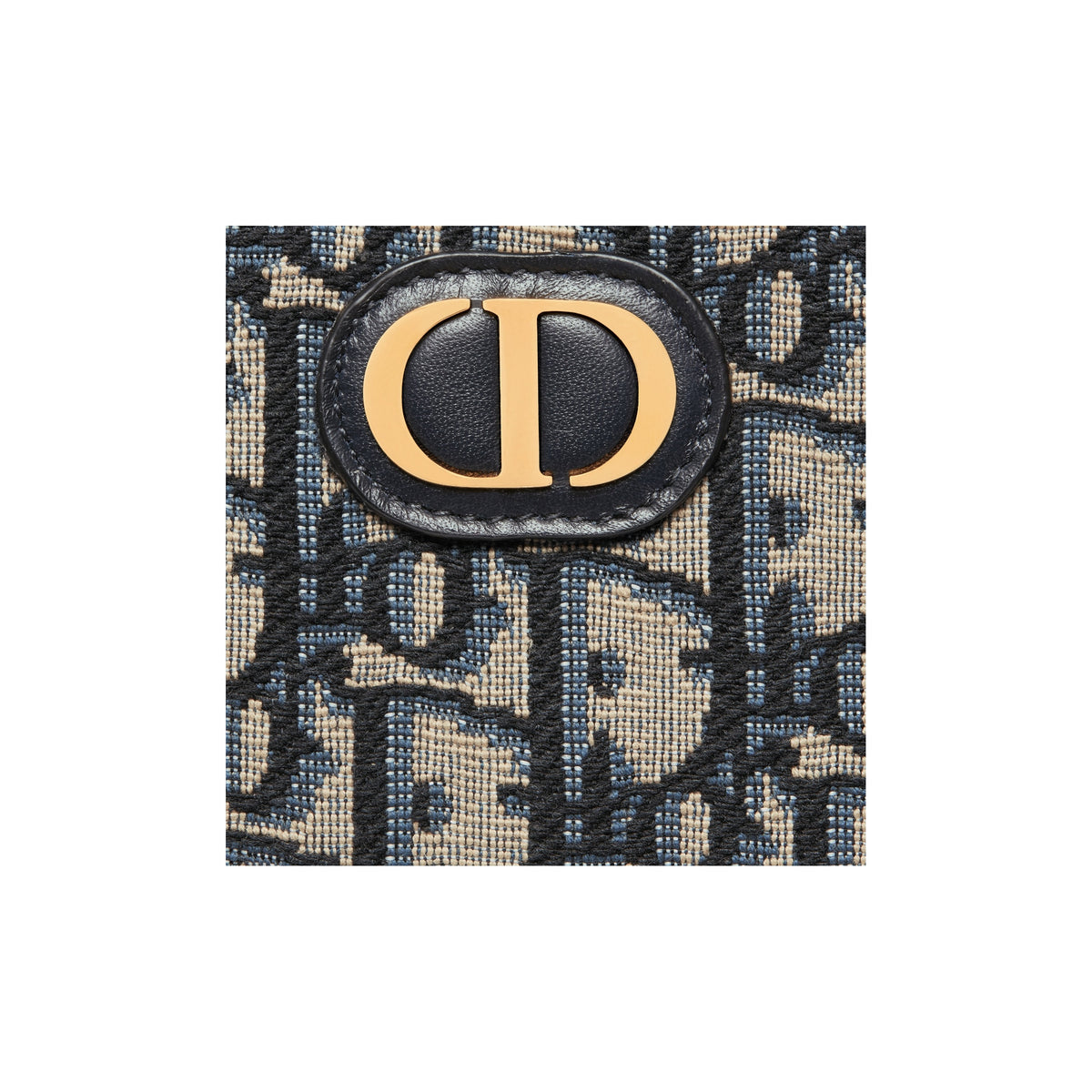 DIOR 30 Montaigne Oblique Jacquard Zip Card Wallet - Blue - S2197