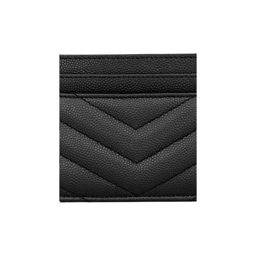 SAINT LAURENT Cassandre Matelasse Small Quilted Leather Card Holder - Black - 423291