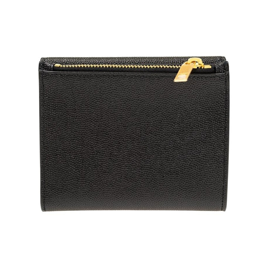 SAINT LAURENT Uptown Small Grain-Embossed Leather Wallet - Black - 582296