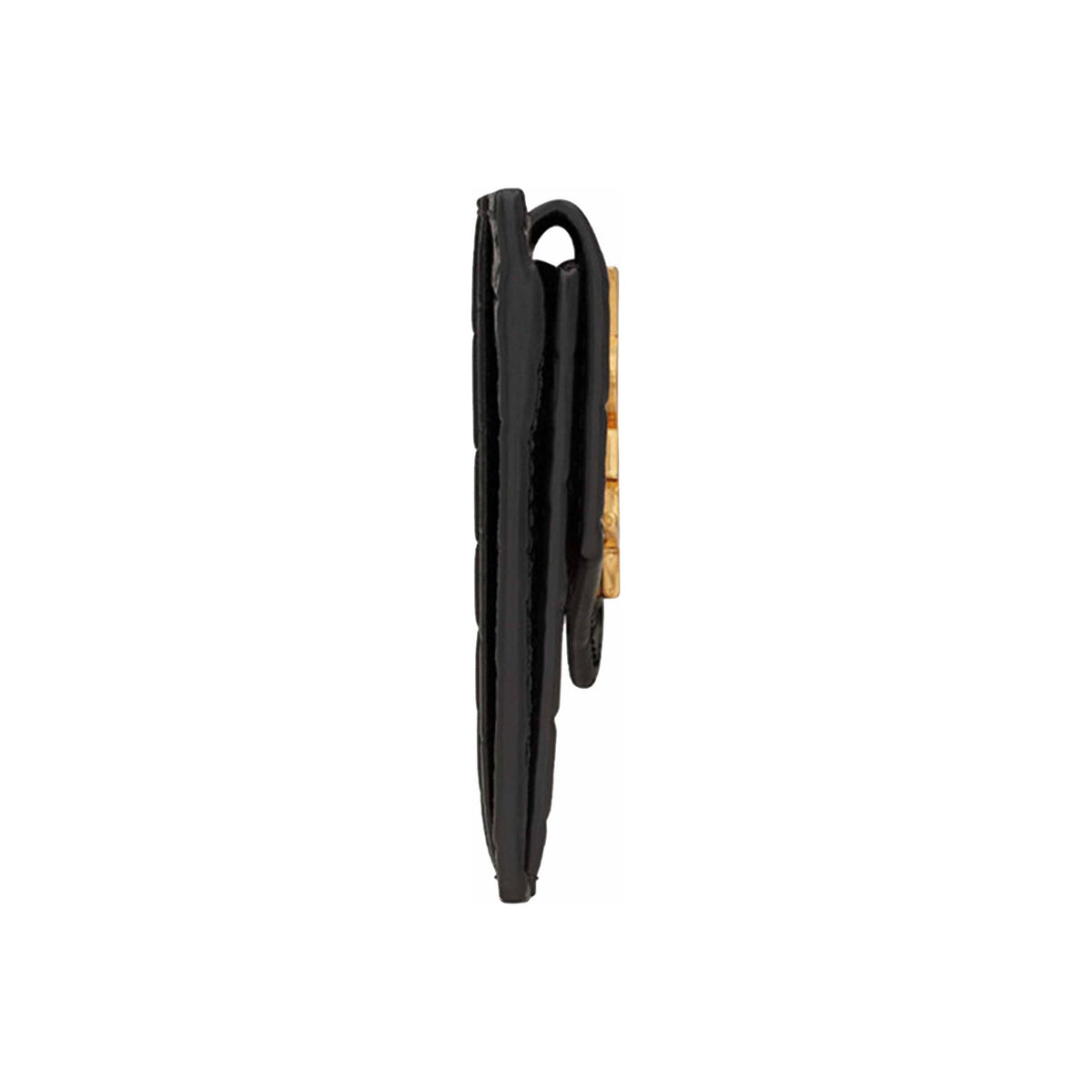 SAINT LAURENT Uptown Croc-Embossed Cowhide Leather Wallet - Black - 582305