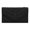 SAINT LAURENT Cassandre Monogram Quilted Leather Coin Purse - Black - 612808
