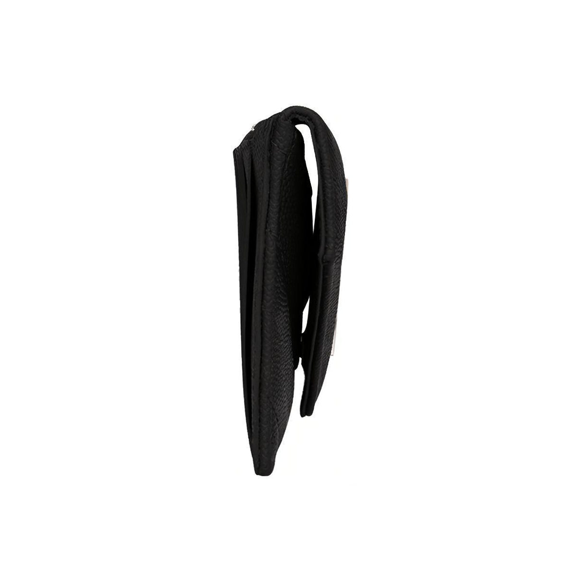 SAINT LAURENT Cassandre Quilted Leather Zip Coin Purse with Silver-Tone Logo - Black - 612808