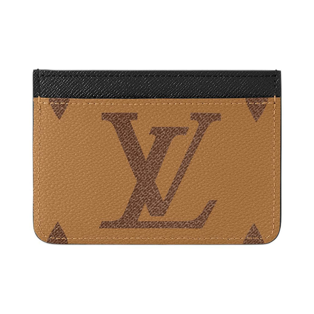 LOUIS VUITTON Color-Block Logo Coated Canvas Card Holder - Brown/Black - M81462