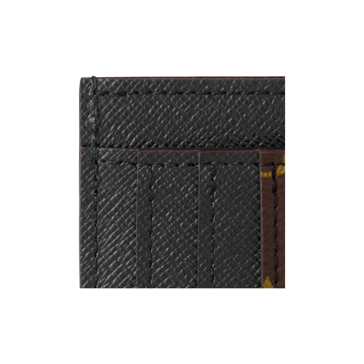 LOUIS VUITTON Color-Block Logo Coated Canvas Card Holder - Brown/Black - M81462