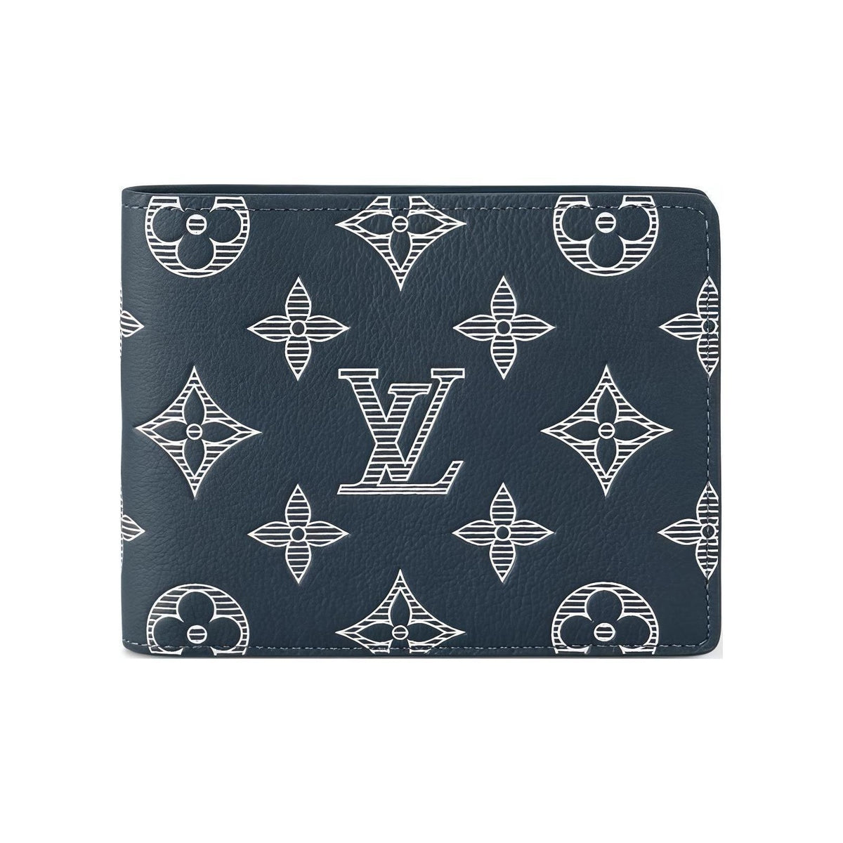 LOUIS VUITTON Multiple Wallet Letter-Print Leather Wallet - Dark Blue - M83379