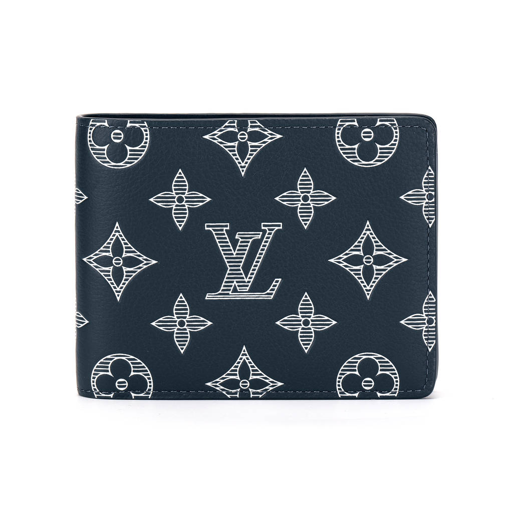 LOUIS VUITTON Multiple Wallet Letter-Print Leather Wallet - Dark Blue - M83379