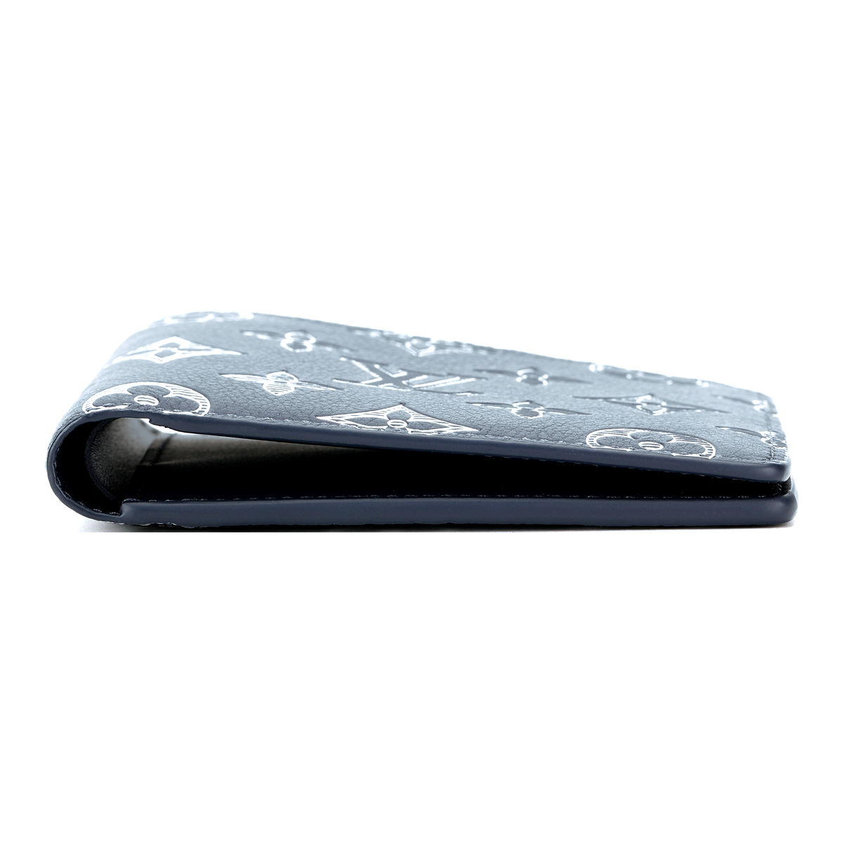 LOUIS VUITTON Multiple Wallet Letter-Print Leather Wallet - Dark Blue - M83379