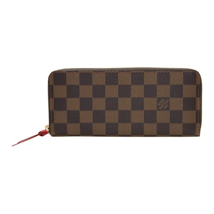LOUIS VUITTON Clemence Damier Ebene Canvas Wallet - Brown - N60534