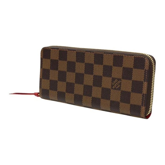 LOUIS VUITTON Clemence Damier Ebene Canvas Wallet - Brown - N60534