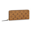 LOUIS VUITTON Clemence Embossed Coated Canvas Zip Wallet - Brown - M82336