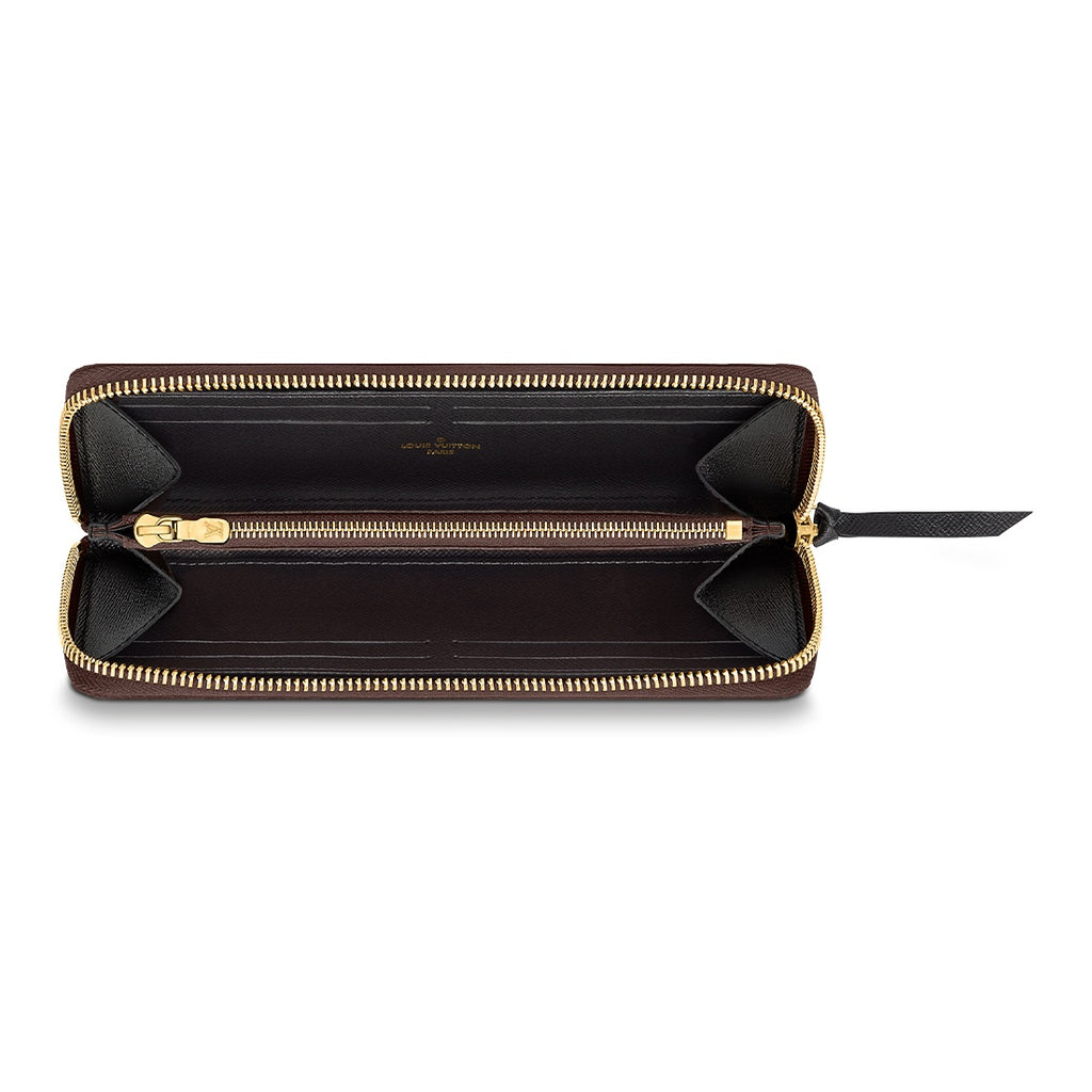LOUIS VUITTON Clemence Embossed Coated Canvas Zip Wallet - Brown - M82336