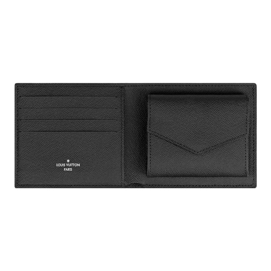 LOUIS VUITTON Marco Monogram Canvas and Cowhide Wallet - Black/Grey - M62545