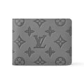 LOUIS VUITTON Signature Logo Print Cowhide Leather Wallet - Grey - M81383