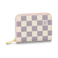 LOUIS VUITTON Zippy Checkered Canvas and Leather Wallet - Off-White - N60229