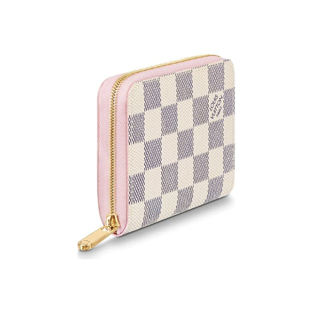 LOUIS VUITTON Zippy Checkered Canvas and Leather Wallet - Off-White - N60229