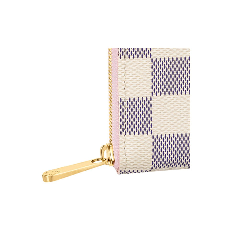 LOUIS VUITTON Zippy Checkered Canvas and Leather Wallet - Off-White - N60229